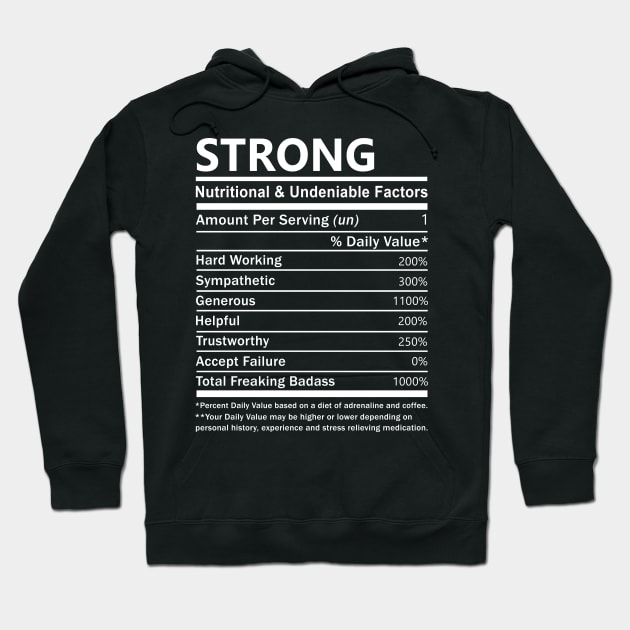 Strong Name T Shirt - Strong Nutritional and Undeniable Name Factors Gift Item Tee Hoodie by nikitak4um